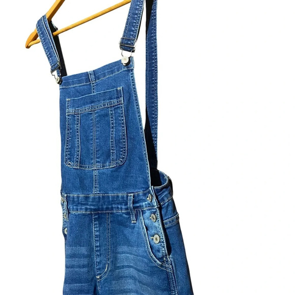 KanCan Cleo-Allie Distressed Denim Overalls KC5088M Size Small - Picture 11 of 14